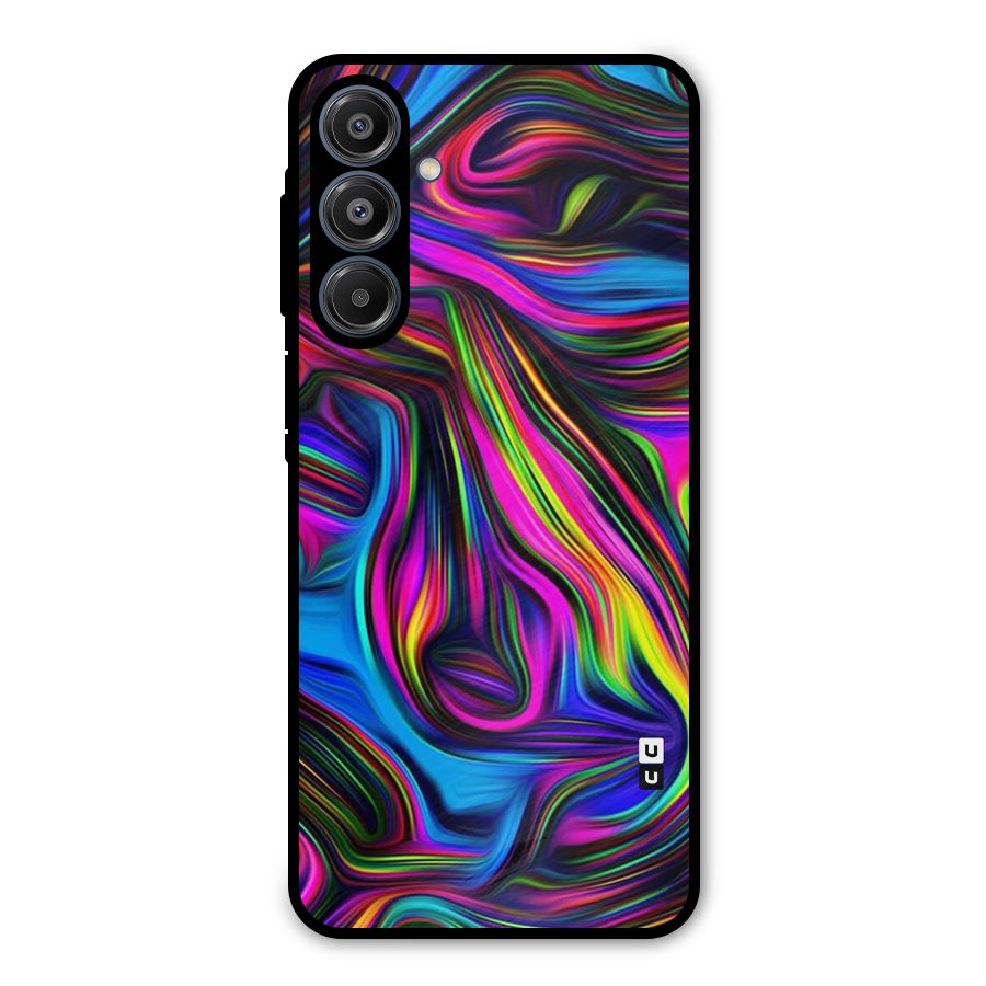 Dark Colorful Oil Abstract Metal Back Case for Galaxy A16 5G