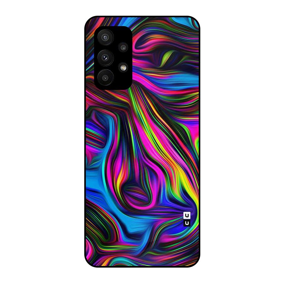 Dark Colorful Oil Abstract Metal Back Case for Galaxy A23