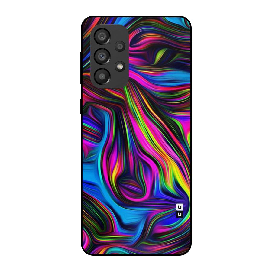 Dark Colorful Oil Abstract Metal Back Case for Galaxy A33 5G