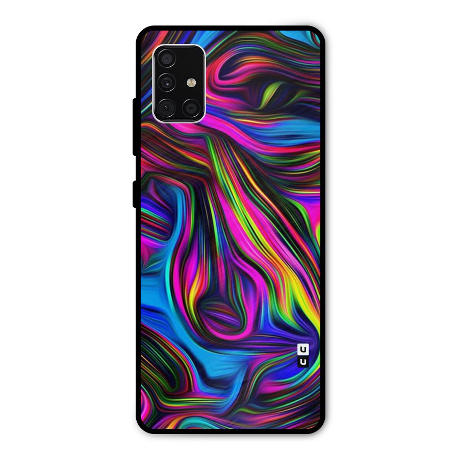 Dark Colorful Oil Abstract Metal Back Case for Galaxy A51