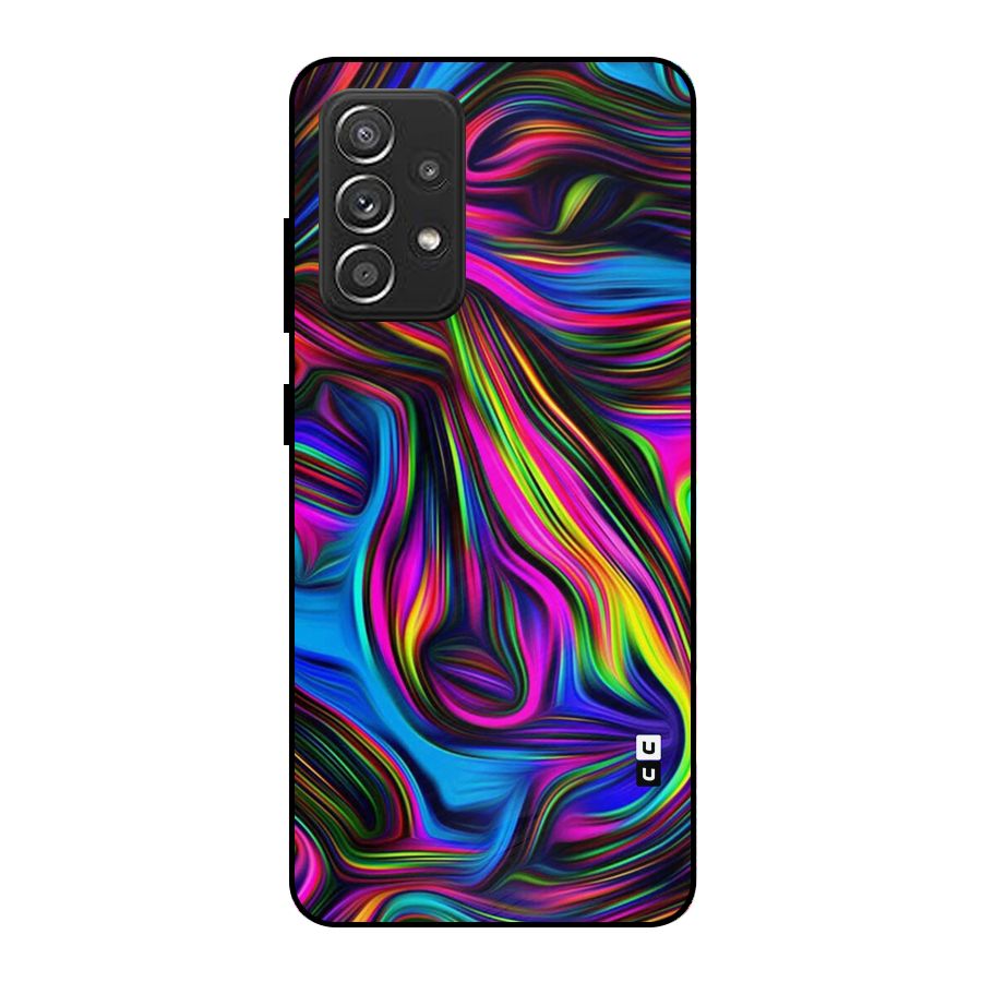 Dark Colorful Oil Abstract Metal Back Case for Galaxy A52s 5G