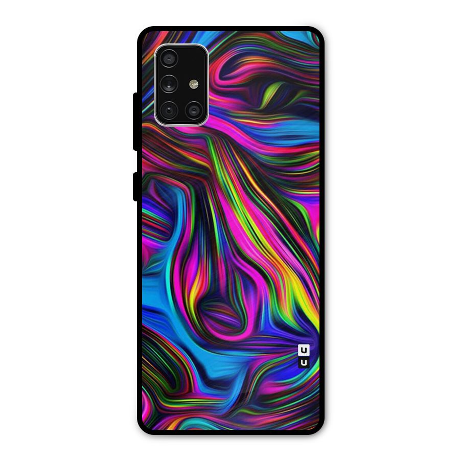 Dark Colorful Oil Abstract Metal Back Case for Galaxy A71