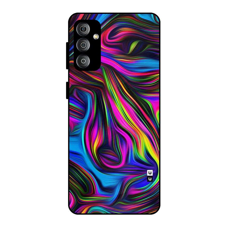 Dark Colorful Oil Abstract Metal Back Case for Galaxy F23