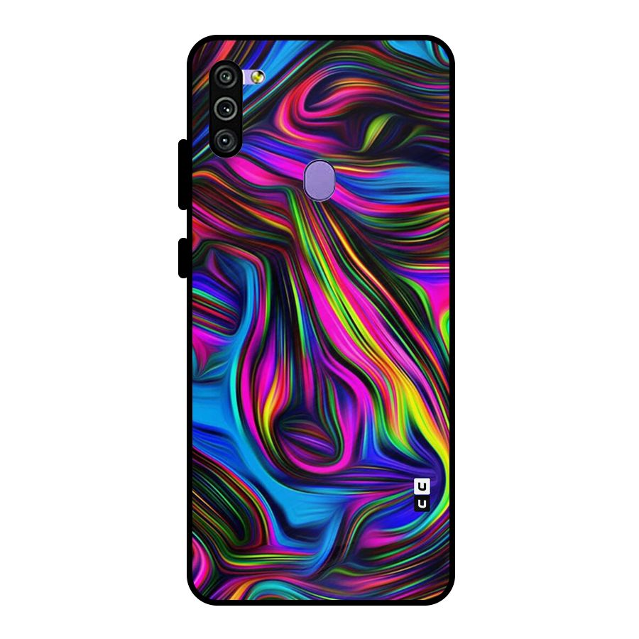 Dark Colorful Oil Abstract Metal Back Case for Galaxy M11