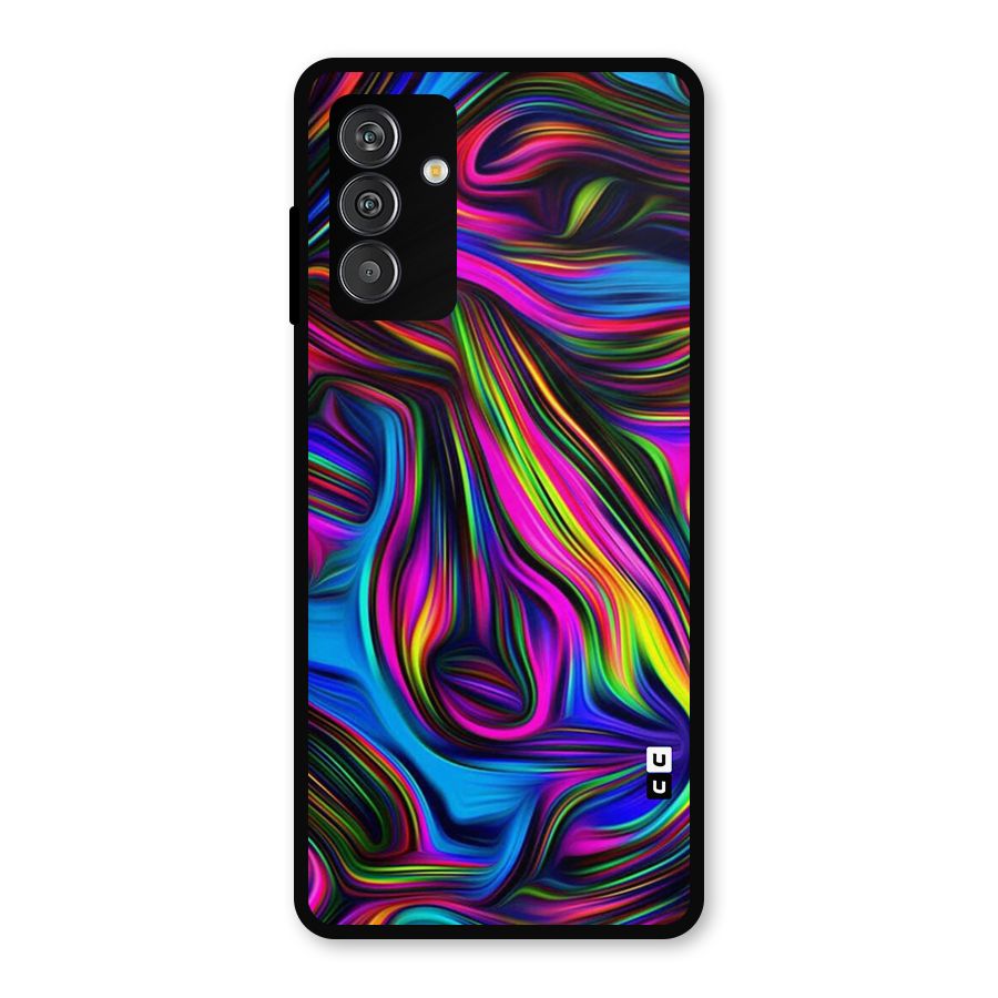 Dark Colorful Oil Abstract Metal Back Case for Galaxy M13