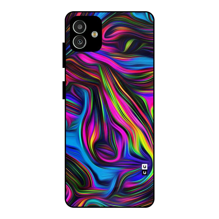 Dark Colorful Oil Abstract Metal Back Case for Galaxy M13 5G