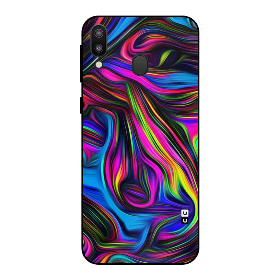 Dark Colorful Oil Abstract Metal Back Case for Galaxy M20