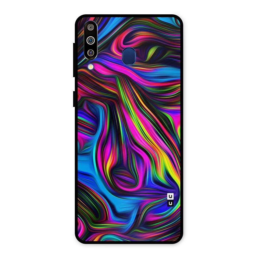 Dark Colorful Oil Abstract Metal Back Case for Galaxy M30