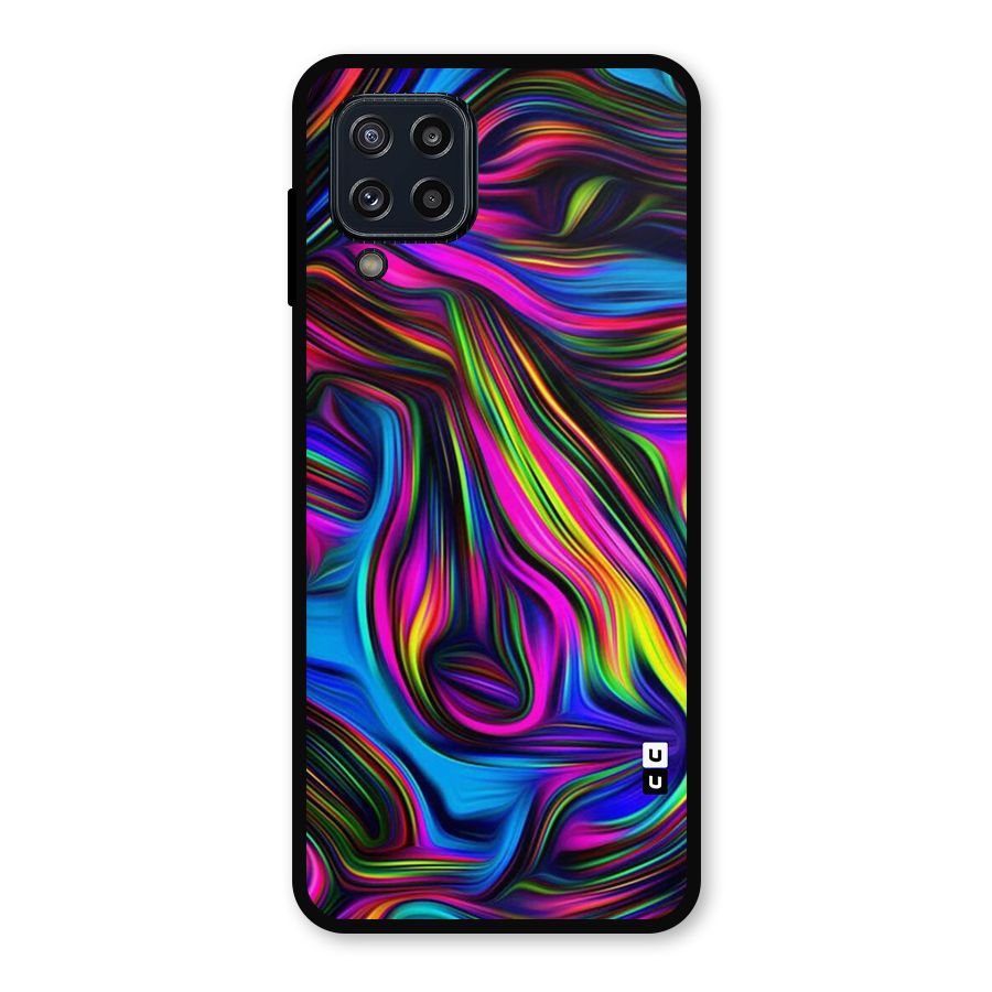 Dark Colorful Oil Abstract Metal Back Case for Galaxy M32