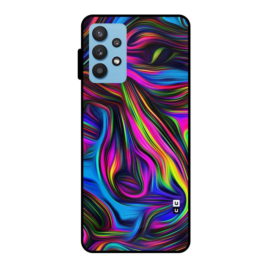 Dark Colorful Oil Abstract Metal Back Case for Galaxy M32 5G