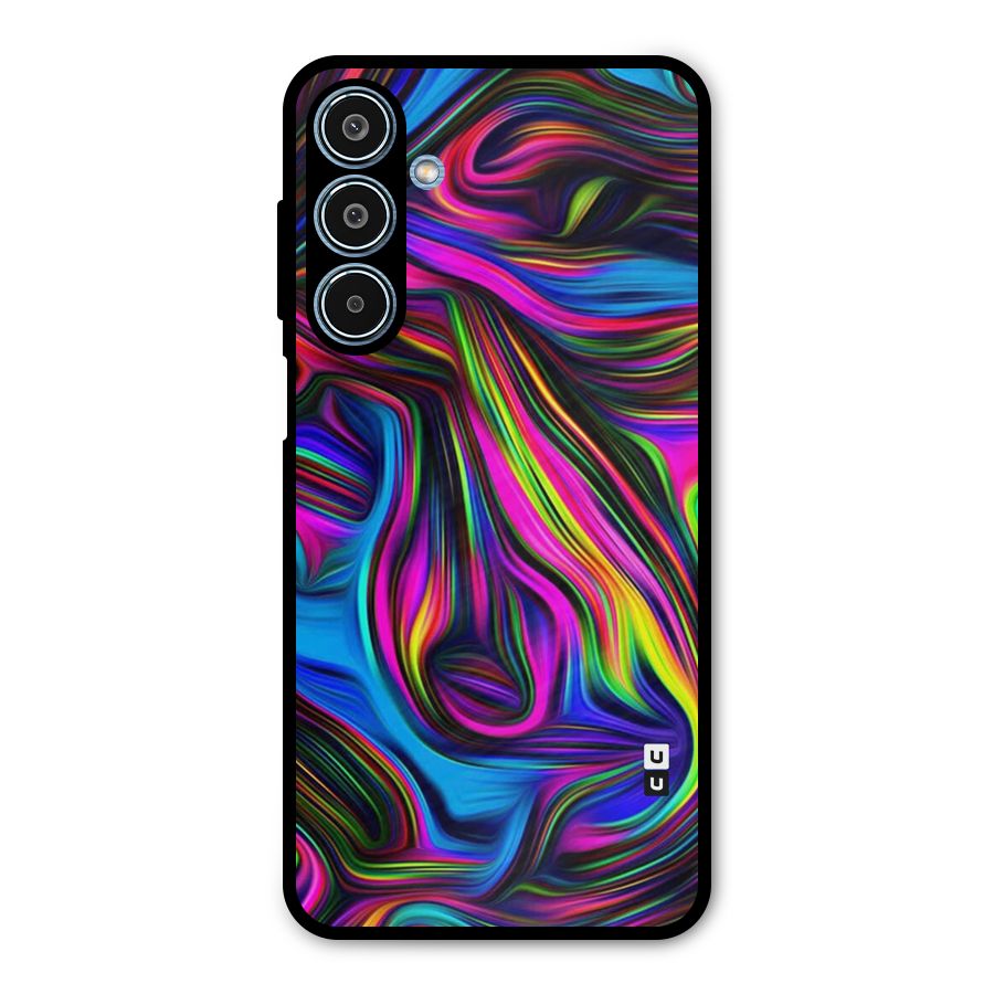 Dark Colorful Oil Abstract Metal Back Case for Galaxy M35