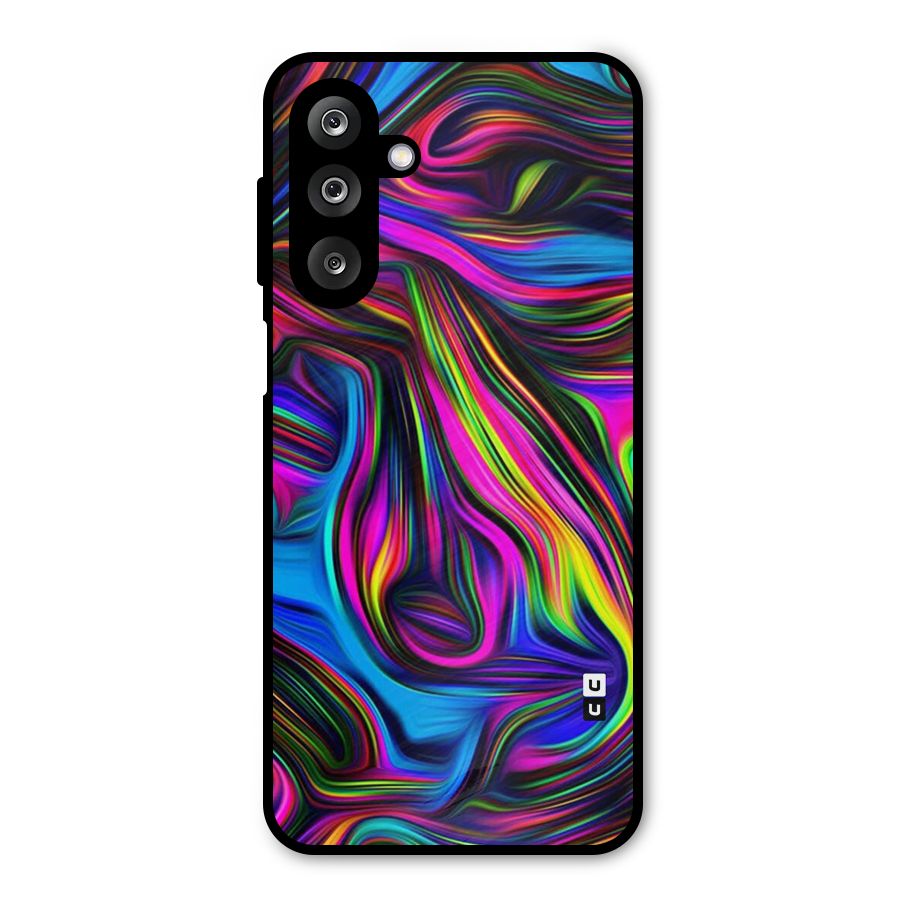Dark Colorful Oil Abstract Metal Back Case for Galaxy M36