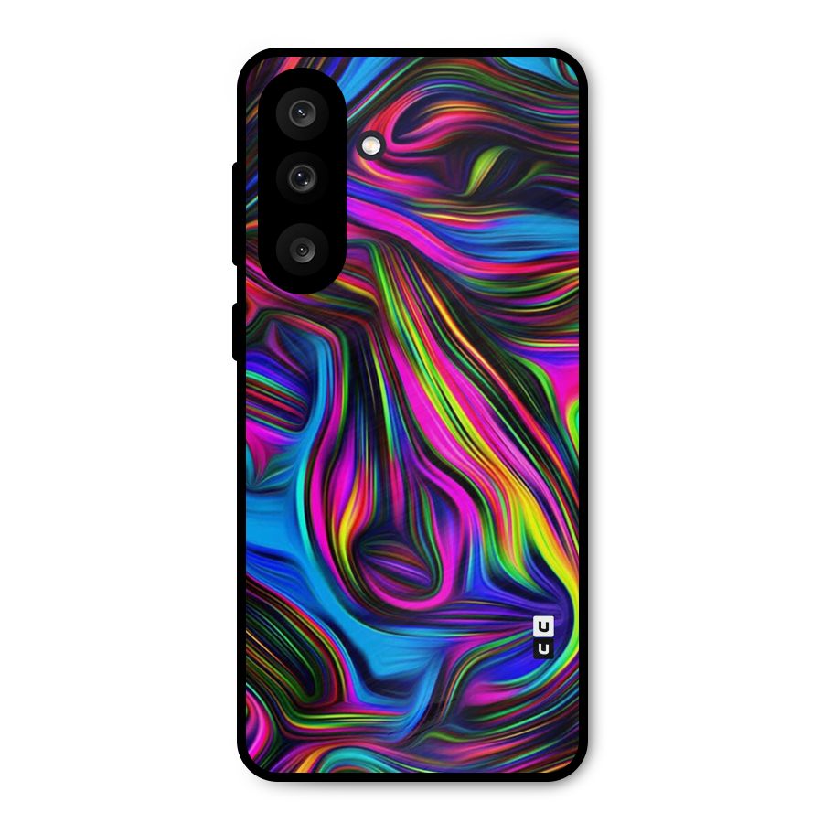 Dark Colorful Oil Abstract Metal Back Case for Galaxy M56