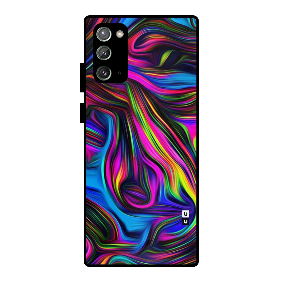 Dark Colorful Oil Abstract Metal Back Case for Galaxy Note 20