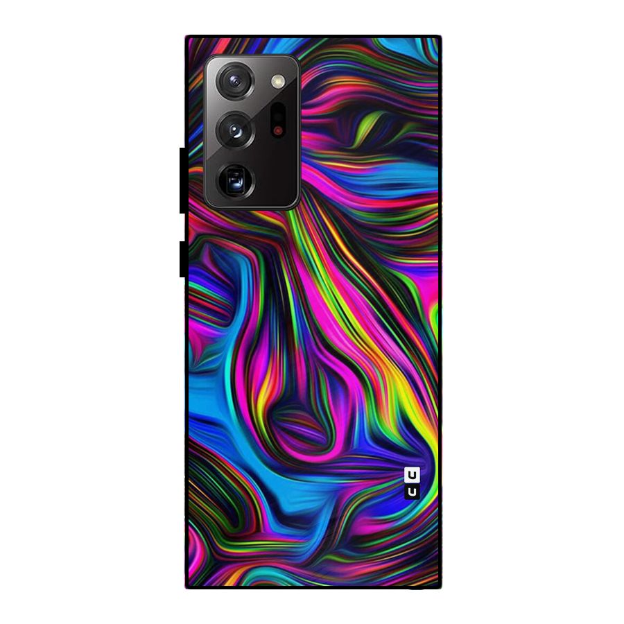 Dark Colorful Oil Abstract Metal Back Case for Galaxy Note 20 Ultra