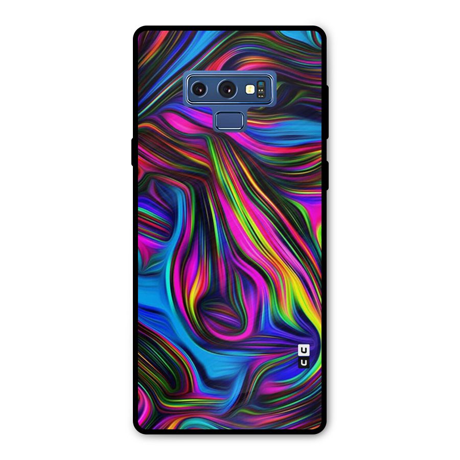 Dark Colorful Oil Abstract Metal Back Case for Galaxy Note 9