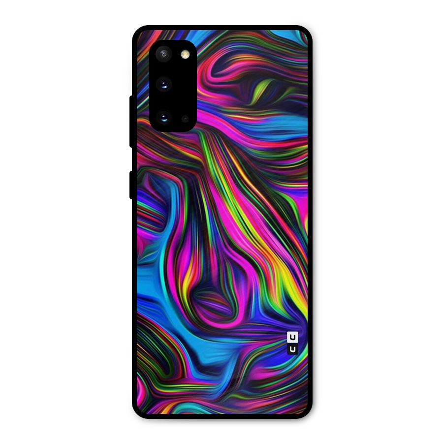 Dark Colorful Oil Abstract Metal Back Case for Galaxy S20