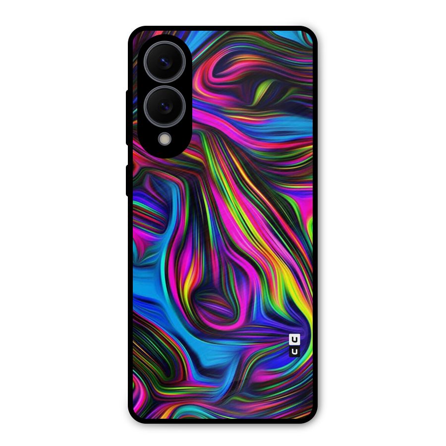 Dark Colorful Oil Abstract Metal Back Case for Galaxy S25 Edge