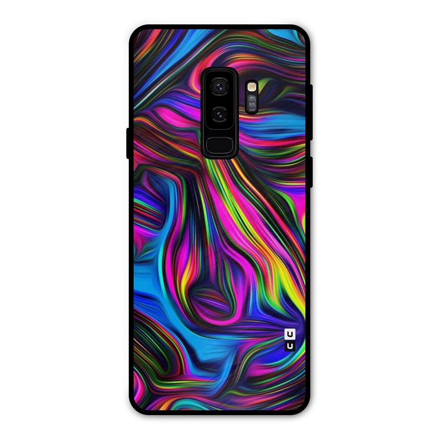 Dark Colorful Oil Abstract Metal Back Case for Galaxy S9 Plus