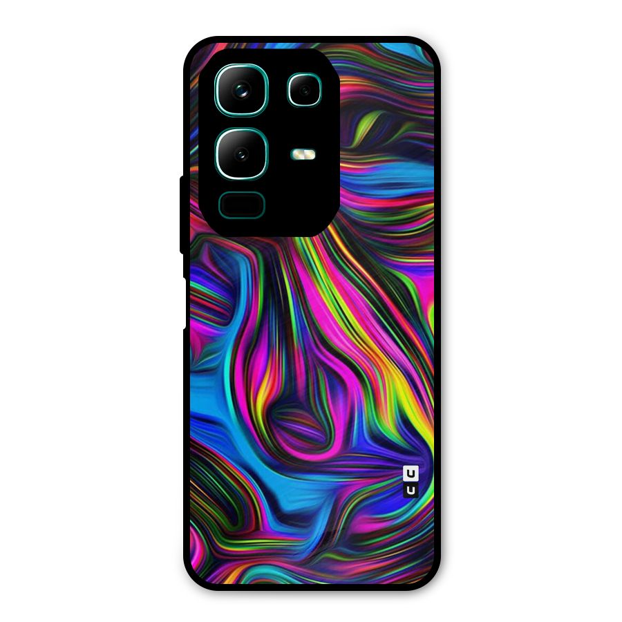 Dark Colorful Oil Abstract Metal Back Case for Infinix Note 50x