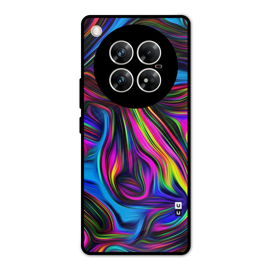 Dark Colorful Oil Abstract Metal Back Case for Infinix Zero 40 5G