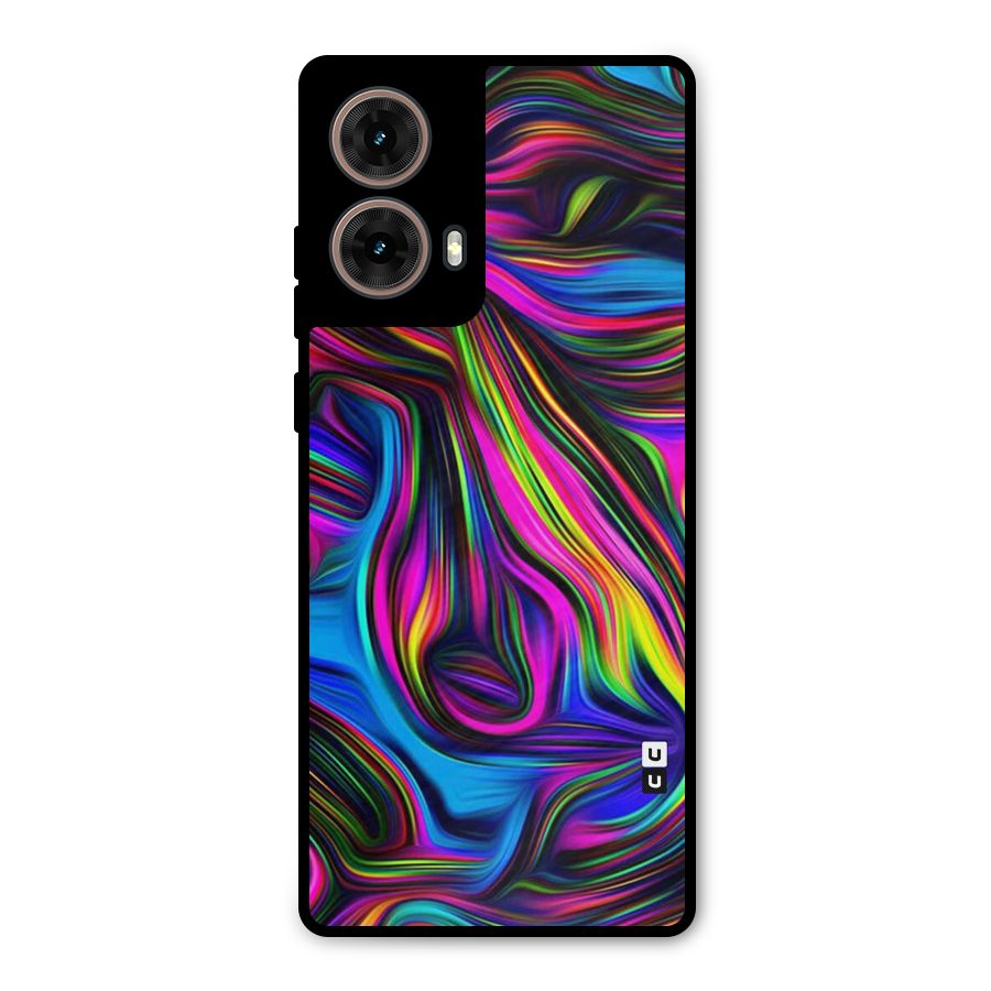 Dark Colorful Oil Abstract Metal Back Case for Moto G85