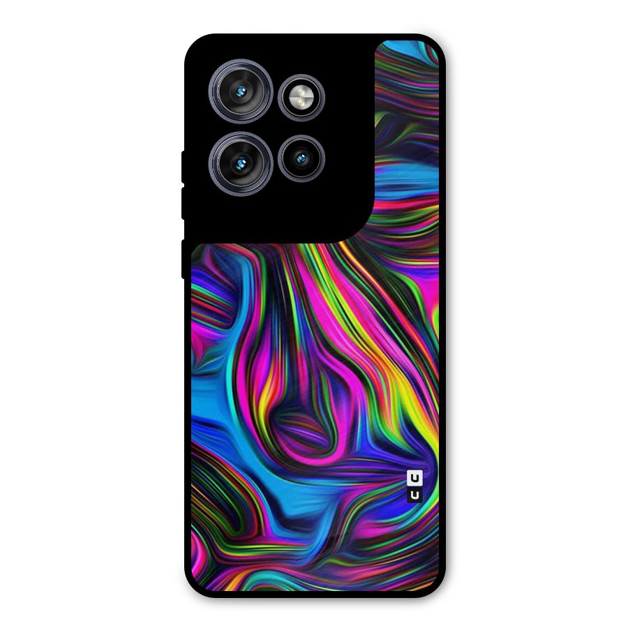 Dark Colorful Oil Abstract Metal Back Case for Motorola Edge 50 Neo