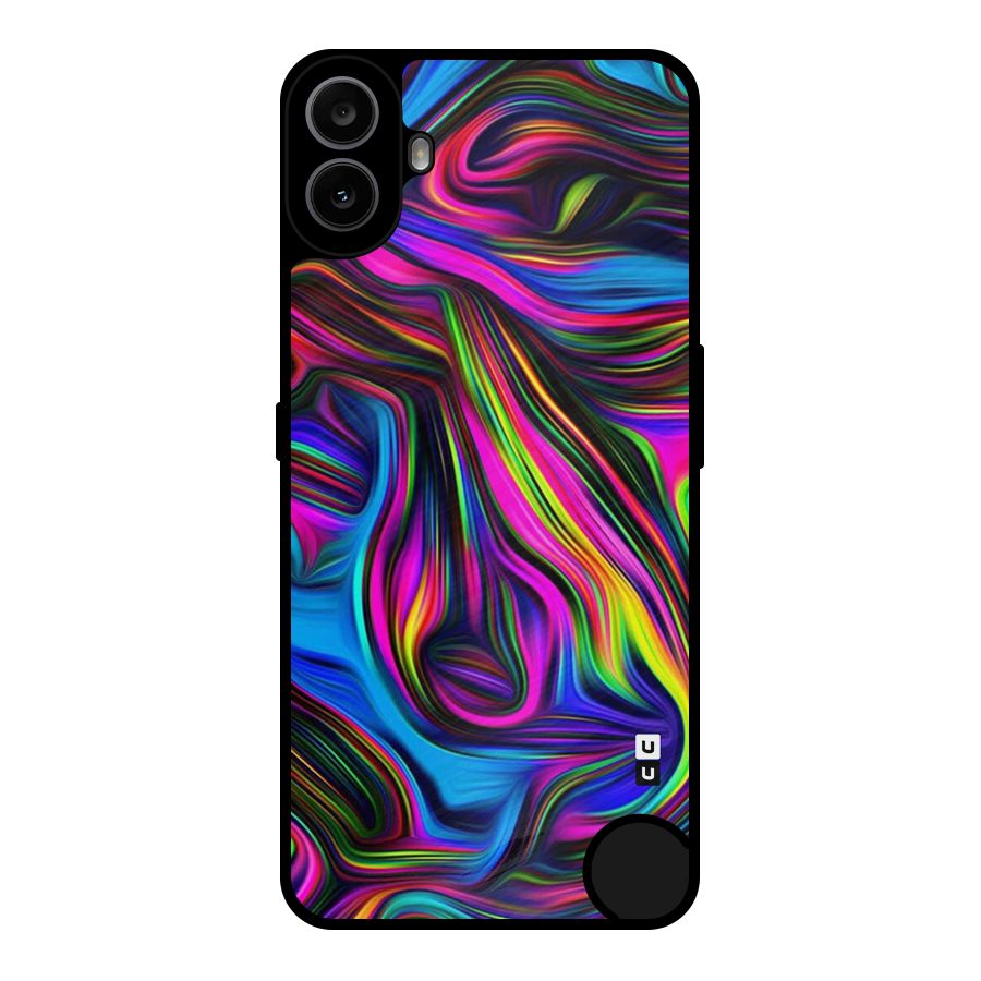 Dark Colorful Oil Abstract Metal Back Case for Nothing CMF Phone 1