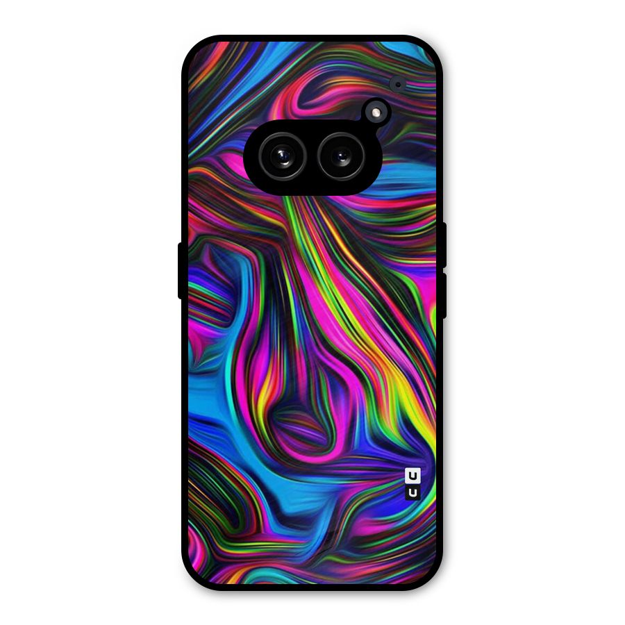 Dark Colorful Oil Abstract Metal Back Case for Nothing Phone 2a Plus