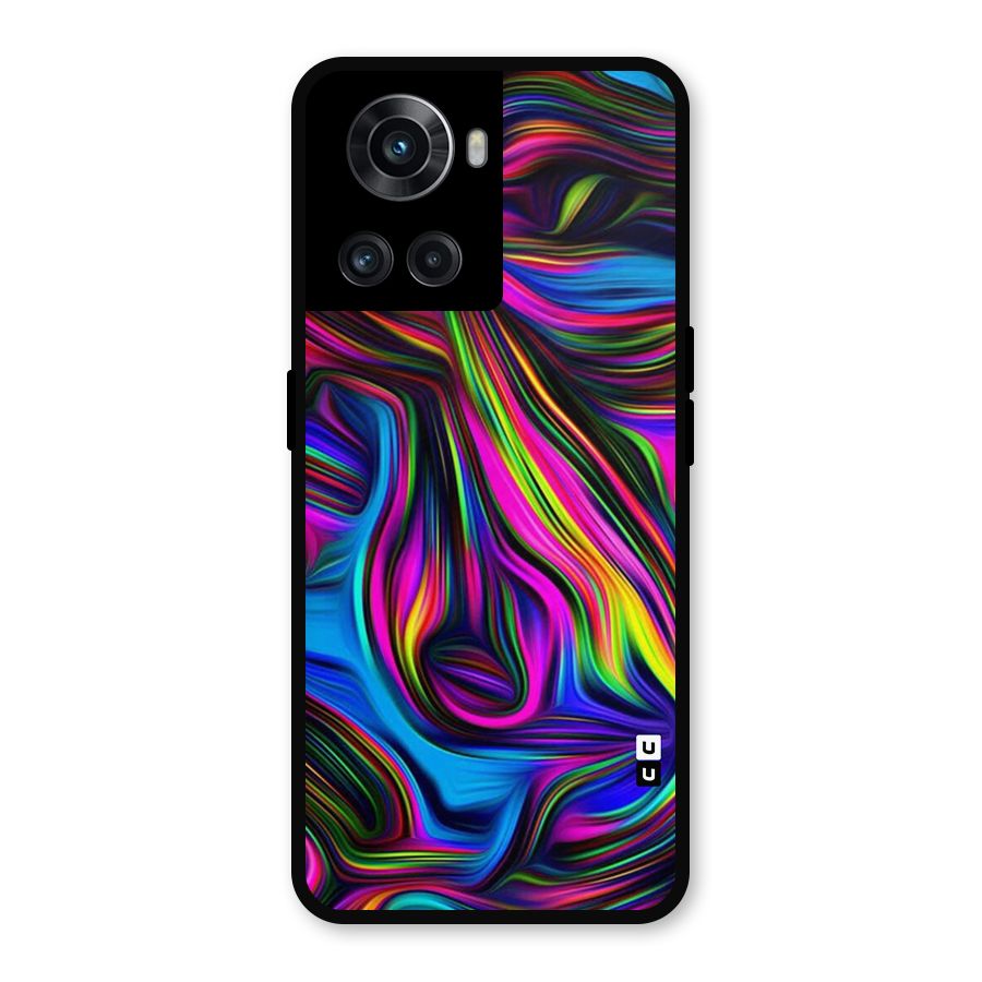 Dark Colorful Oil Abstract Metal Back Case for OnePlus 10R