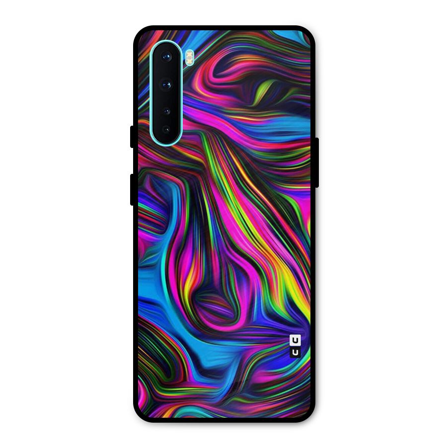 Dark Colorful Oil Abstract Metal Back Case for OnePlus Nord