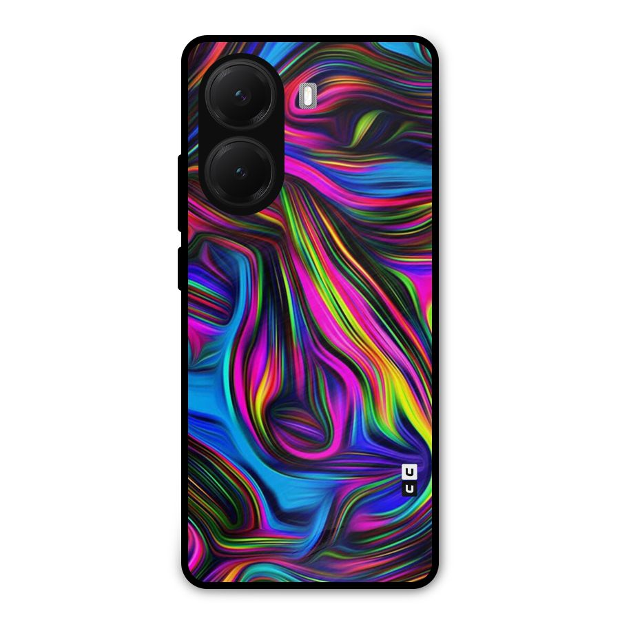 Dark Colorful Oil Abstract Metal Back Case for Poco X7 Pro