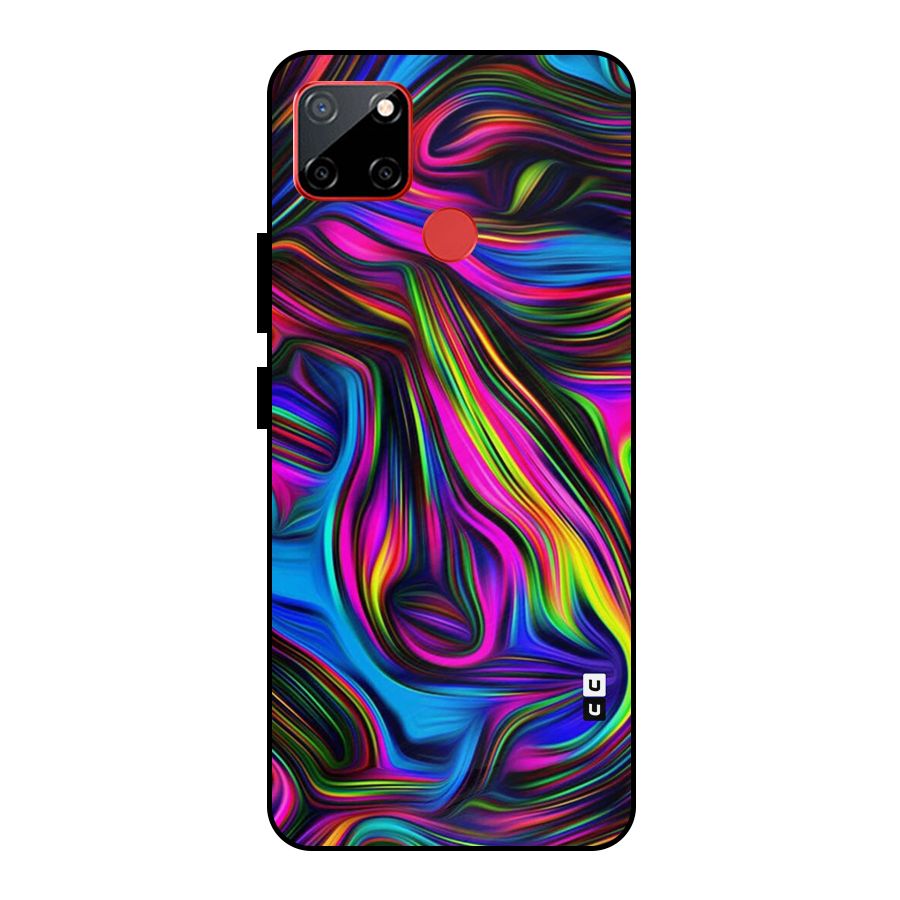 Dark Colorful Oil Abstract Metal Back Case for Realme C12