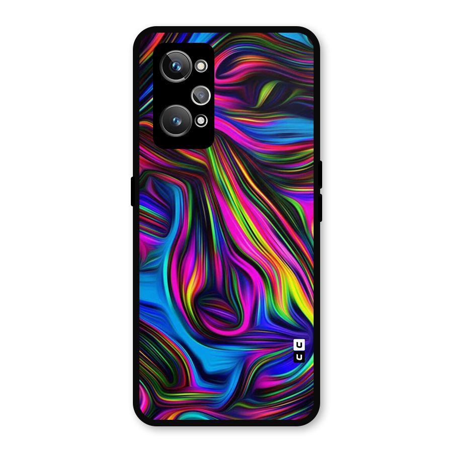 Dark Colorful Oil Abstract Metal Back Case for Realme GT Neo2