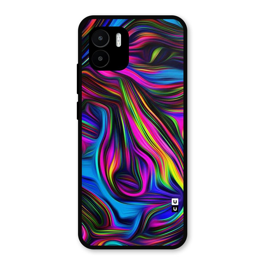 Dark Colorful Oil Abstract Metal Back Case for Redmi A1