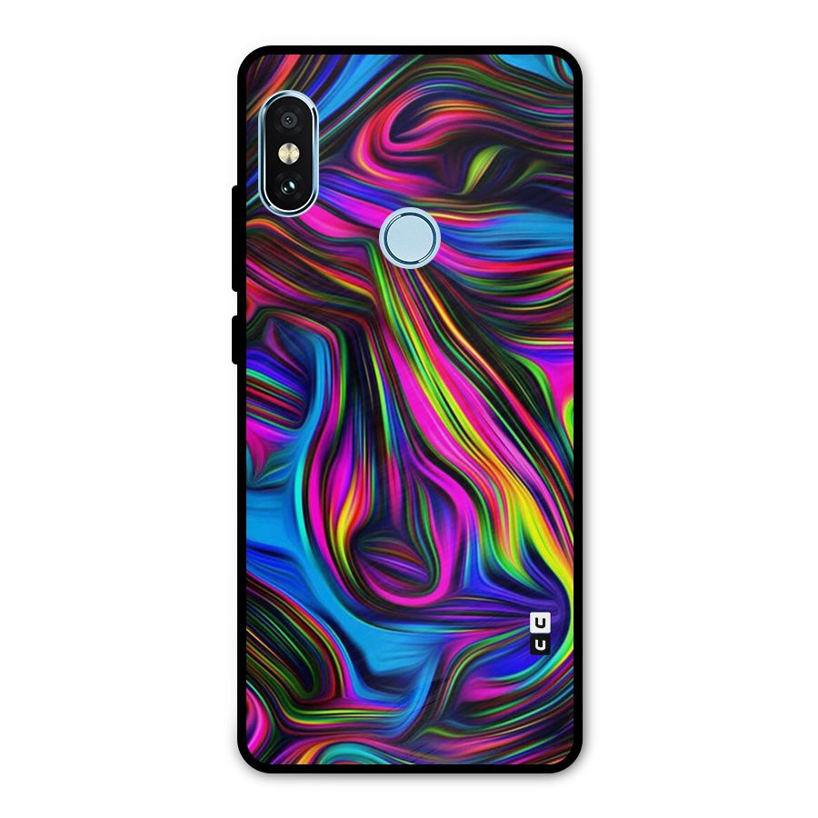 Dark Colorful Oil Abstract Metal Back Case for Redmi Note 5 Pro