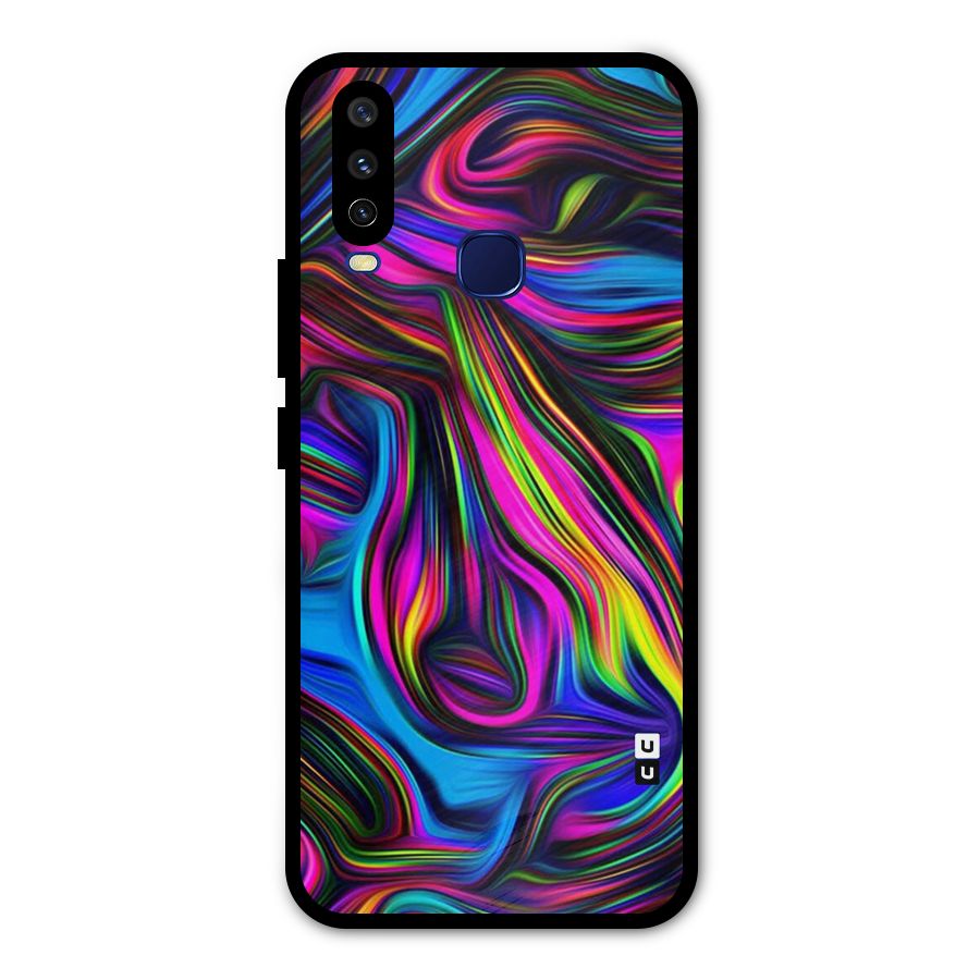 Dark Colorful Oil Abstract Metal Back Case for Vivo Y12