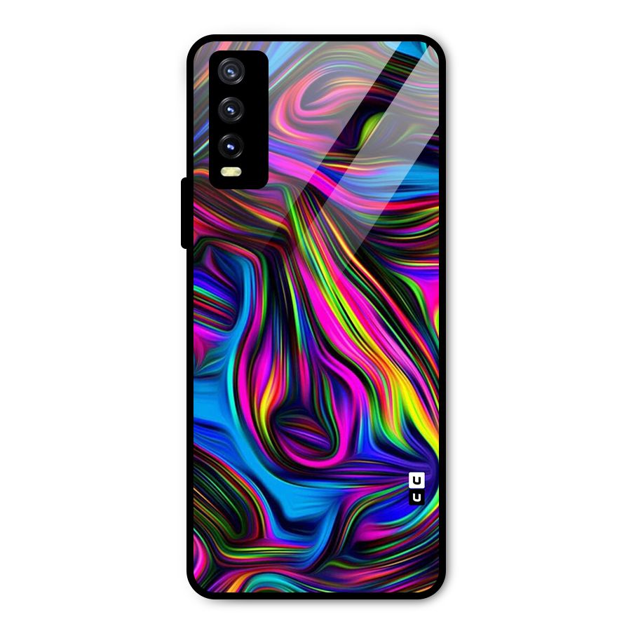 Dark Colorful Oil Abstract Metal Back Case for Vivo Y20
