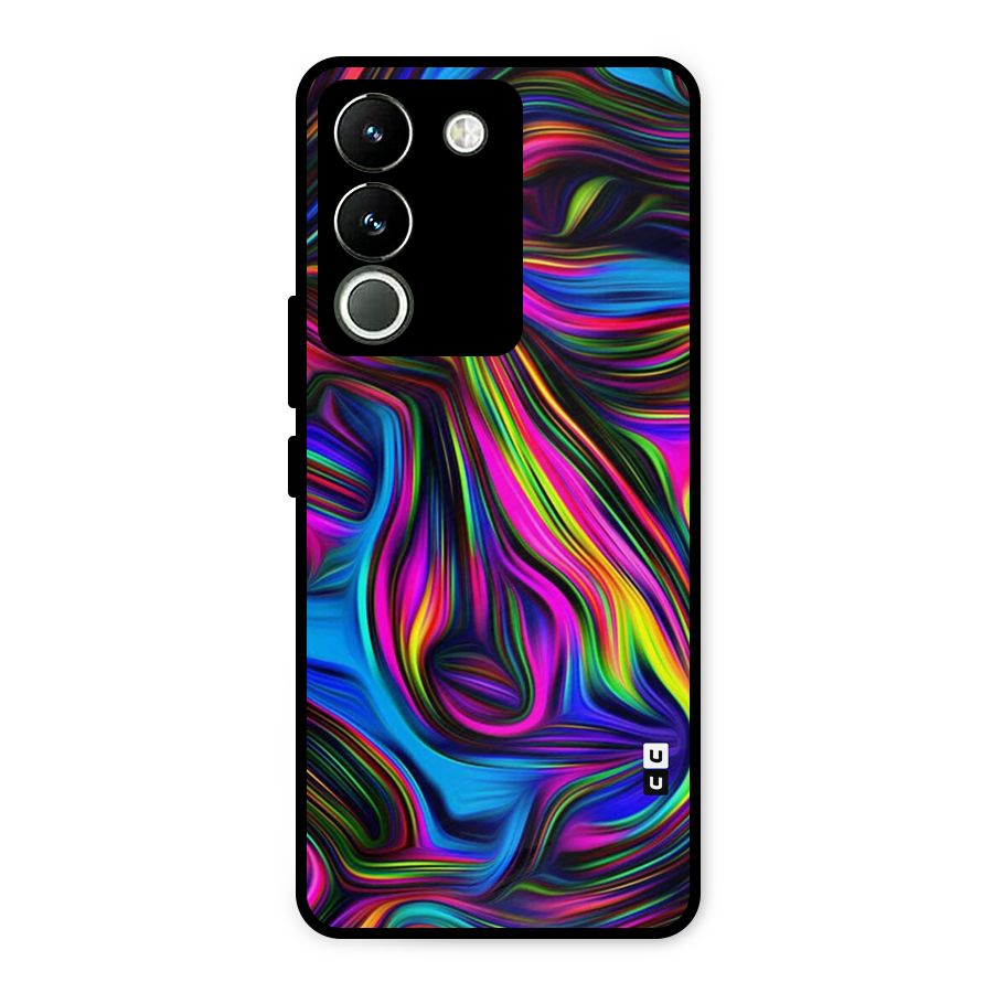 Dark Colorful Oil Abstract Metal Back Case for Vivo Y200