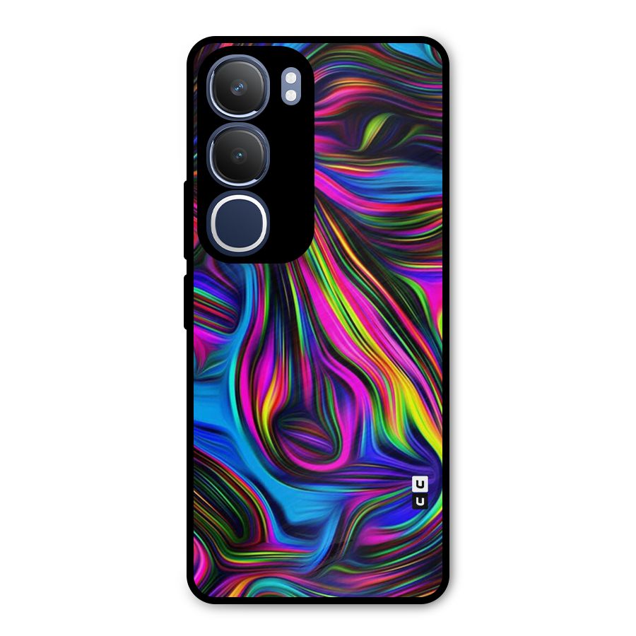 Dark Colorful Oil Abstract Metal Back Case for Vivo Y29