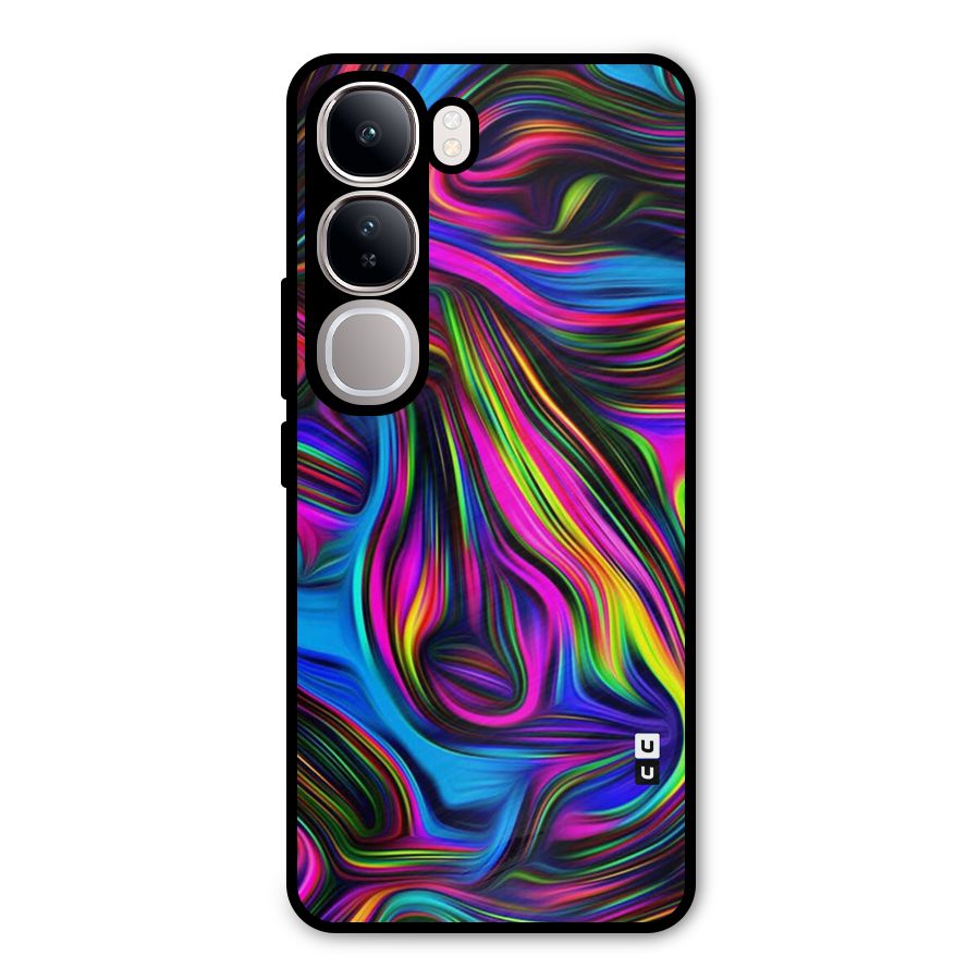 Dark Colorful Oil Abstract Metal Back Case for Vivo Y300