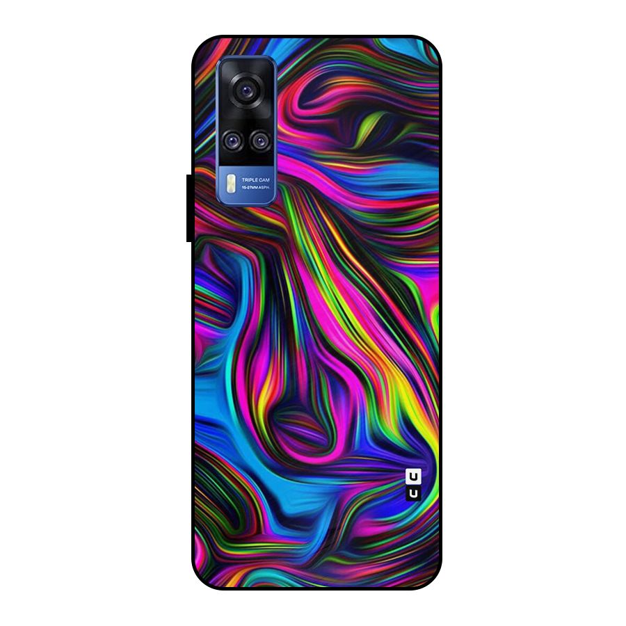 Dark Colorful Oil Abstract Metal Back Case for Vivo Y51