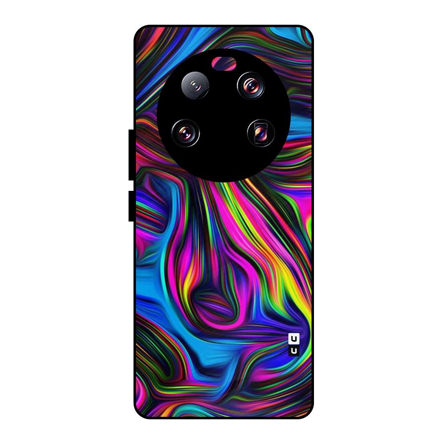 Dark Colorful Oil Abstract Metal Back Case for Xiaomi 13 Ultra
