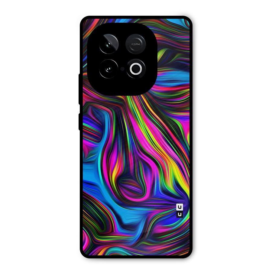 Dark Colorful Oil Abstract Metal Back Case for iQOO Neo 10