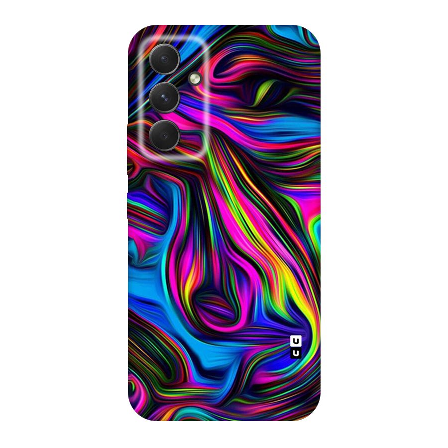 Dark Colorful Oil Abstract Original Polycarbonate Back Case for Galaxy A54