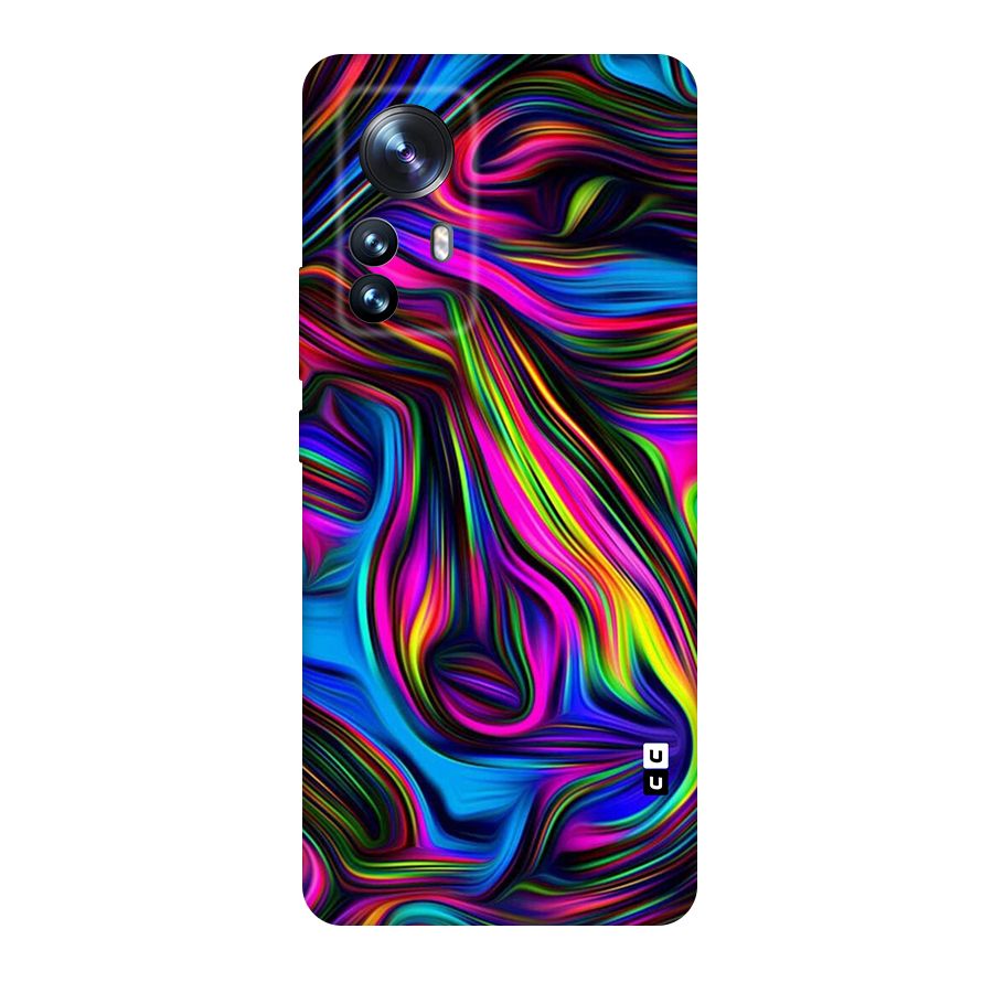 Dark Colorful Oil Abstract Original Polycarbonate Back Case for Xiaomi 12 Pro