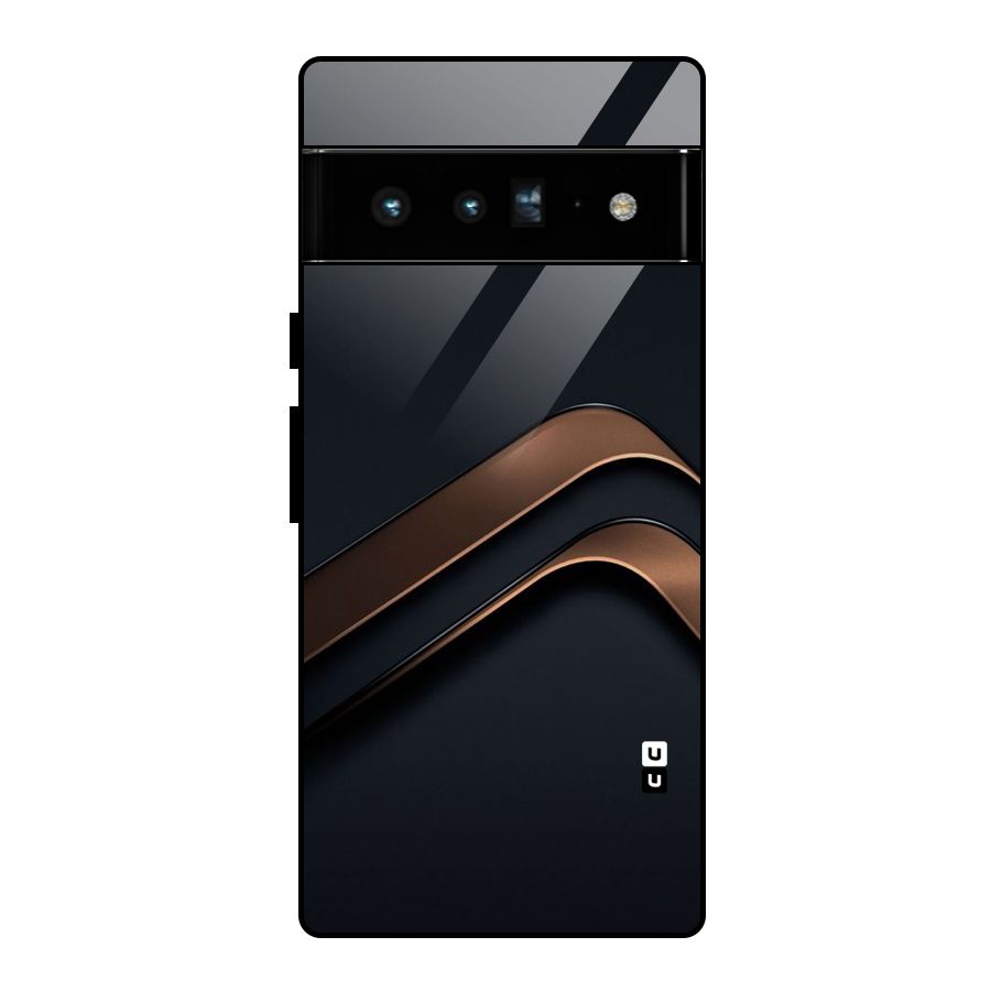 Dark Gold Stripes Glass Back Case for Google Pixel 6 Pro