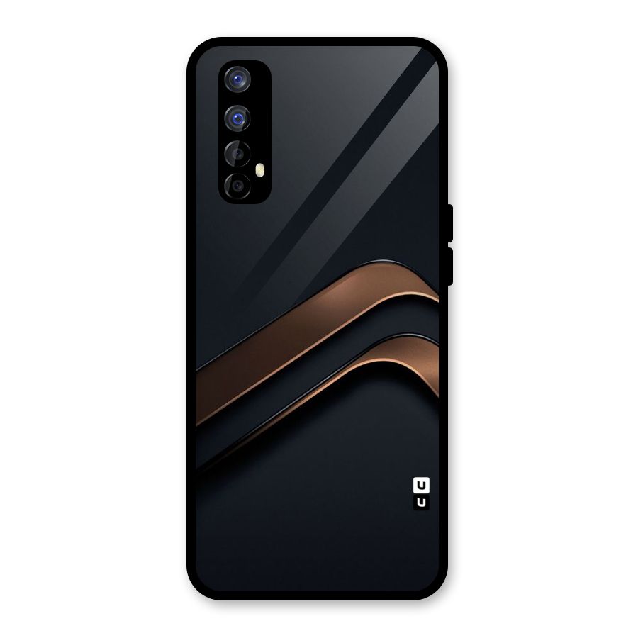 Dark Gold Stripes Glass Back Case for Realme Narzo 20 Pro