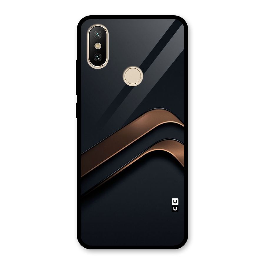 Dark Gold Stripes Glass Back Case for Redmi A2