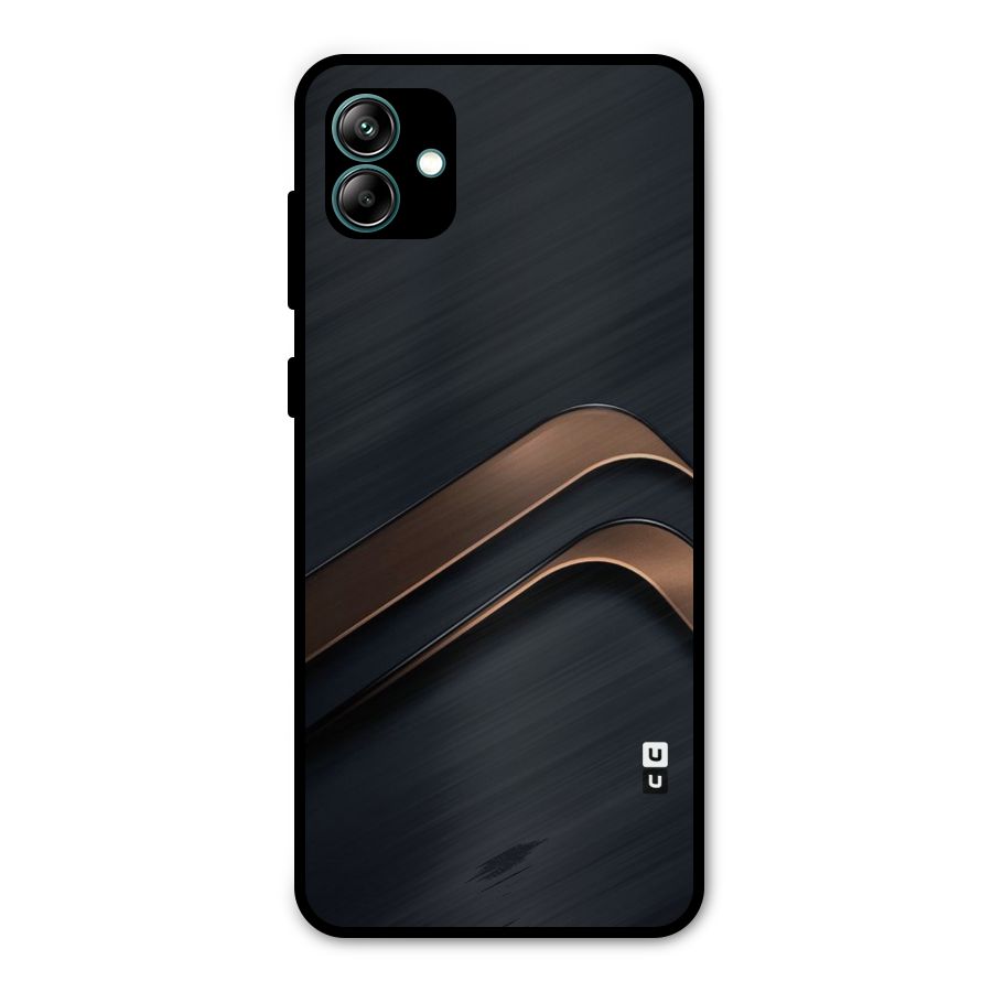 Dark Gold Stripes Metal Back Case for Galaxy A04